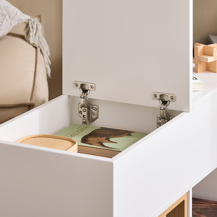 SoBuy | Armadio schedario | Carrello schedario | Tavolo stampante | Contenitore su ruote | Bianco | FBT134-W