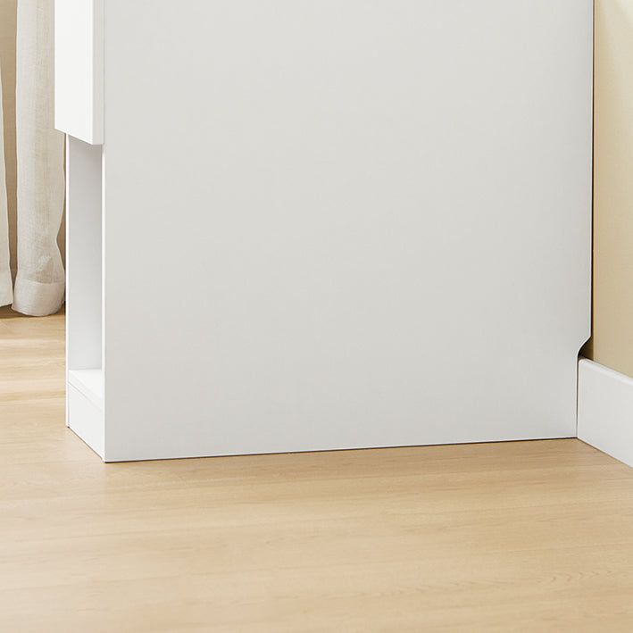 SoBuy | Comodino Tavolino da salotto Tavolino da tè | Bianco-Naturale | 25x60x65cm | FBT162-WN