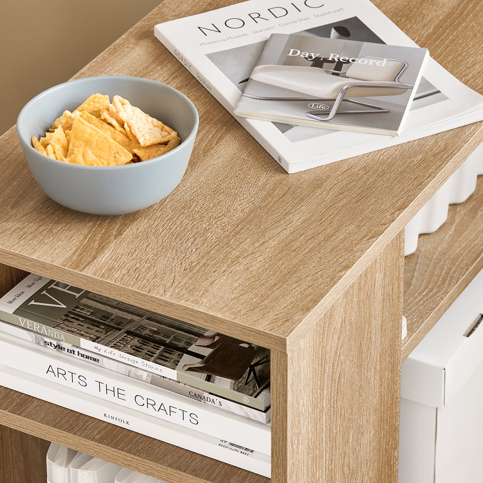 Vorverkauf | SoBuy | Beistelltisch mit Rollen | Druckertisch | Couchtisch Holz | FBT34-N