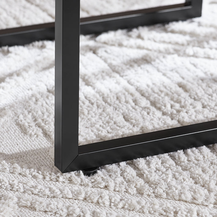 SoBuy | 2 tables gigognes | Table basse | Table d'appoint noire | FBT42-N