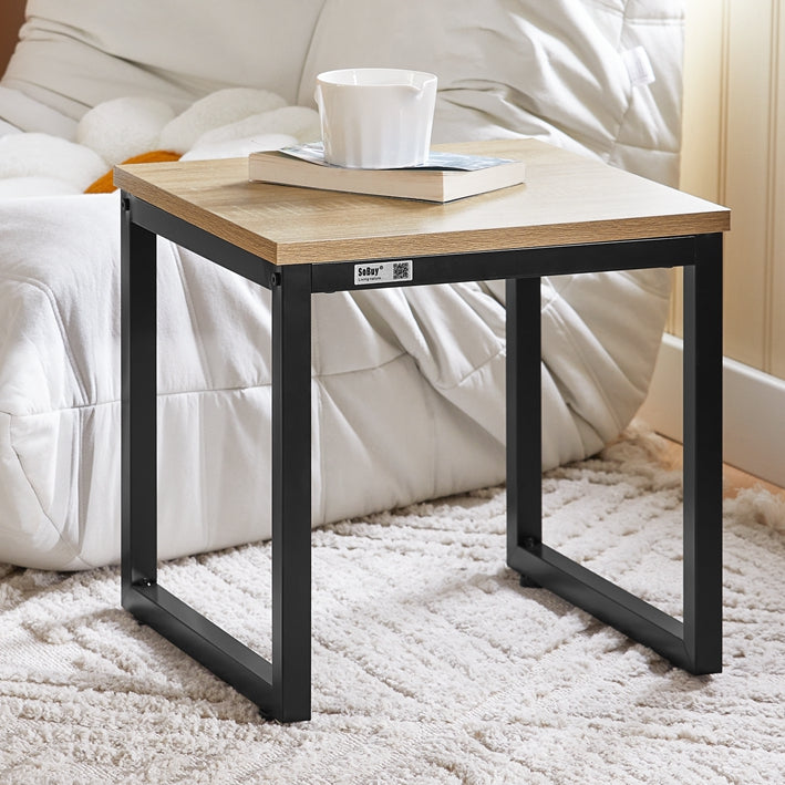 SoBuy | 2 tables gigognes | Table basse | Table d'appoint noire | FBT42-N