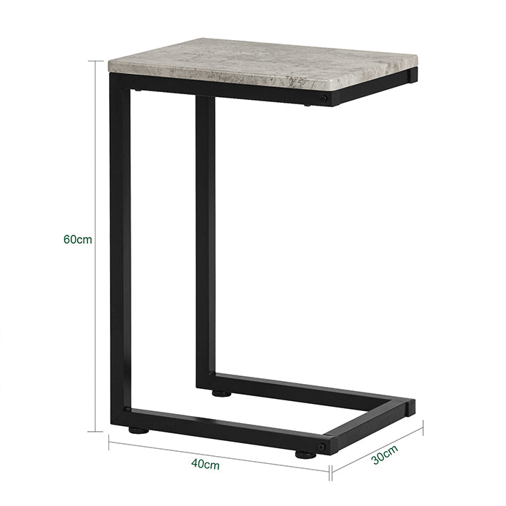 SoBuy | Table d'appoint en métal | Table basse | Table d'ordinateur portable | Gris clair | FBT44-HG