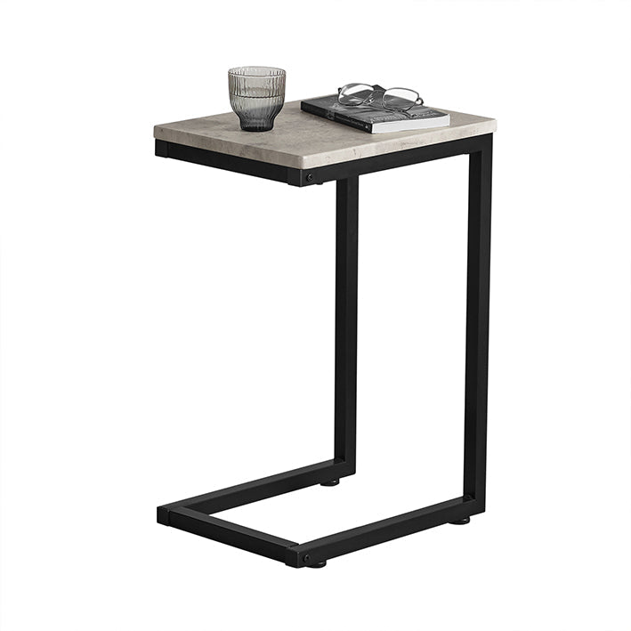 SoBuy | Tavolino d'appoggio in metallo | Tavolino da divano | Tavolino per laptop | Grigio chiaro | FBT44-HG