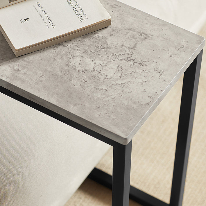 SoBuy | Table d'appoint en métal | Table basse | Table d'ordinateur portable | Gris clair | FBT44-HG