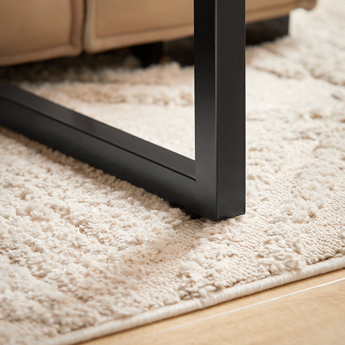 SoBuy | Table d'appoint en métal | Table basse de canapé | Table d'ordinateur portable | Naturel/Noir | FBT44-N