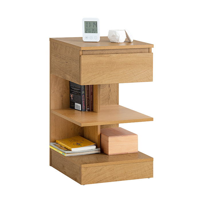 SoBuy | Comodino | Tavolino | Cassettiera Naturale | FBT49-N