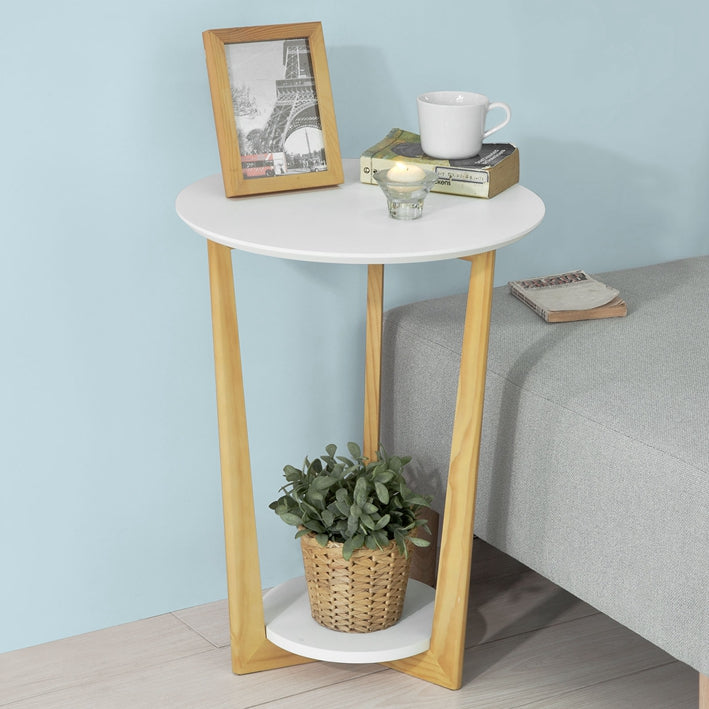 SoBuy | Tavolino | Tavolo da balcone | Tavolino da caffè | Bianco | FBT52-WN
