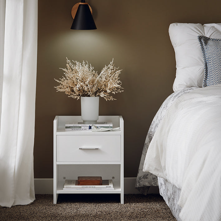 SoBuy | Comodino Bianco | Tavolino da Salotto | Comodino | FBT66-W
