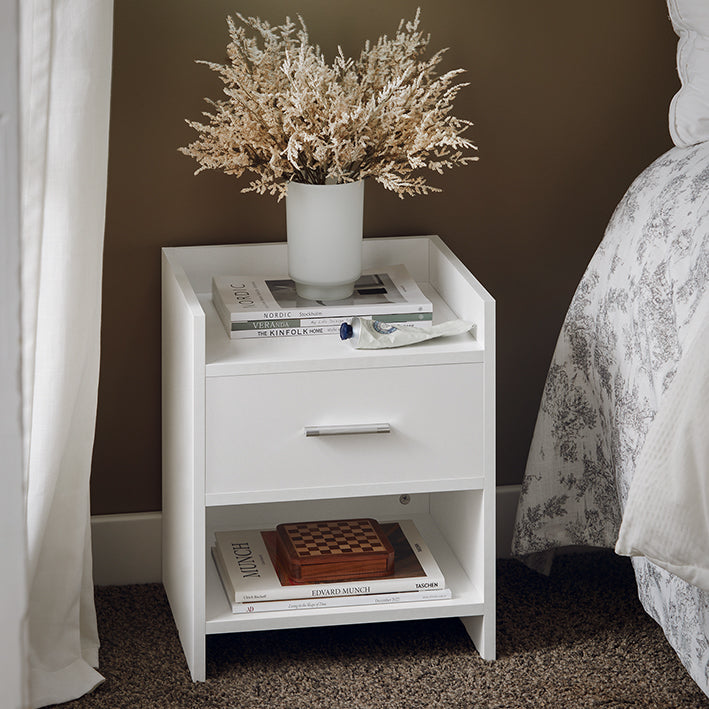 SoBuy | Comodino Bianco | Tavolino da Salotto | Comodino | FBT66-W