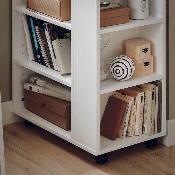 SoBuy | Table d'imprimante | Chariot de classement | Table d'appoint blanche | FBT68-W