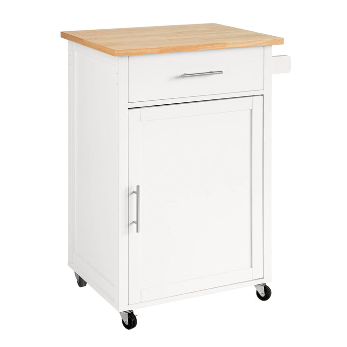 SoBuy | Desserte de Cuisine | Chariot de Service | Desserte Roulante | Blanc-Naturel | FKW102-WN