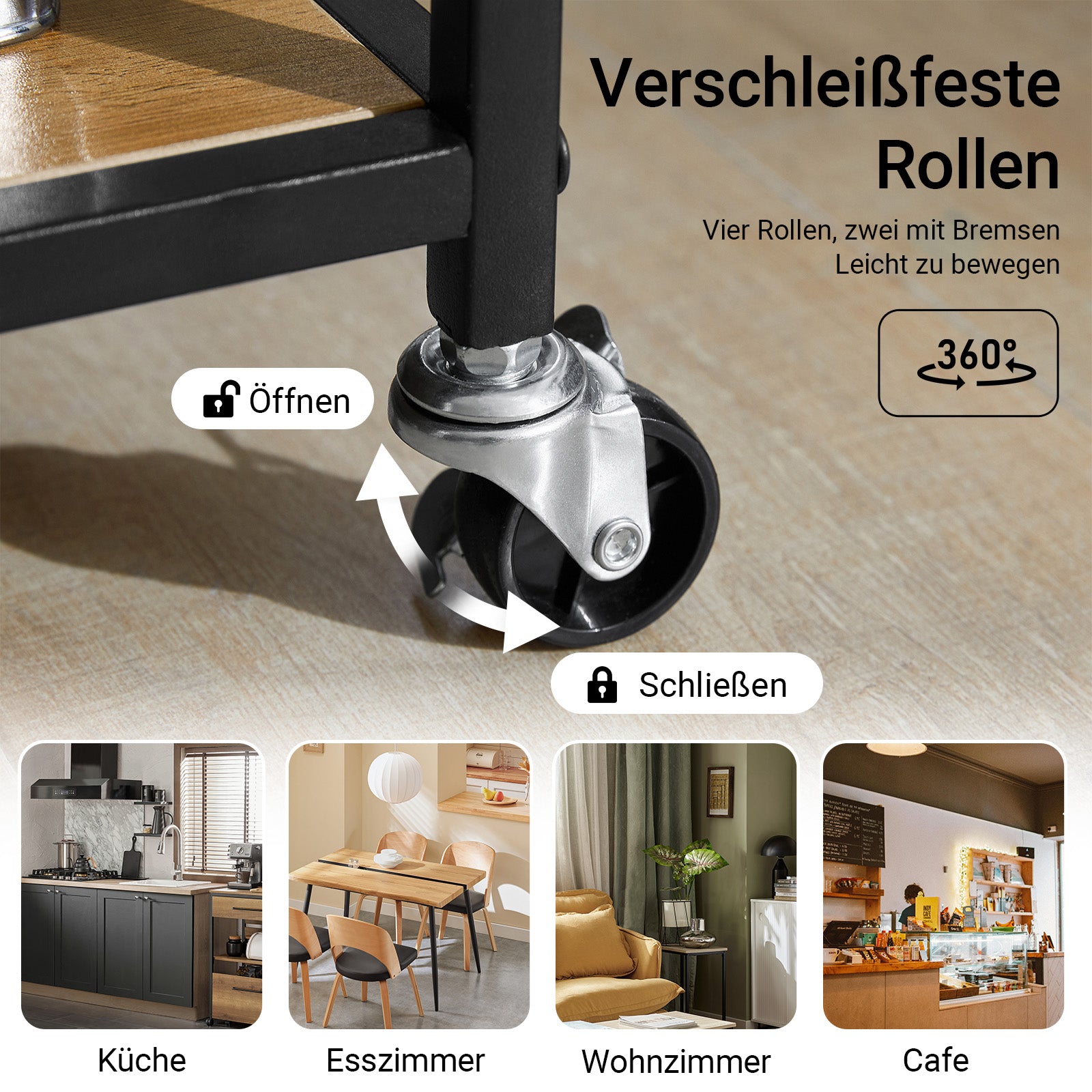 SoBuy | Chariot de service | Meuble de cuisine | Meuble multifonction | FKW111-PF