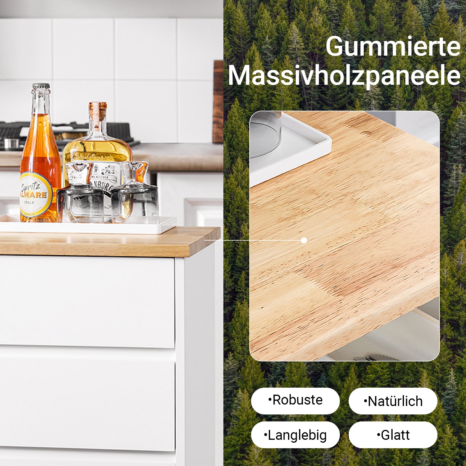 Prévente | SoBuy | Chariot de cuisine avec plan de travail | Chariot de service à roulettes | Blanc | 72 x 84 x 40 cm FKW123-WN