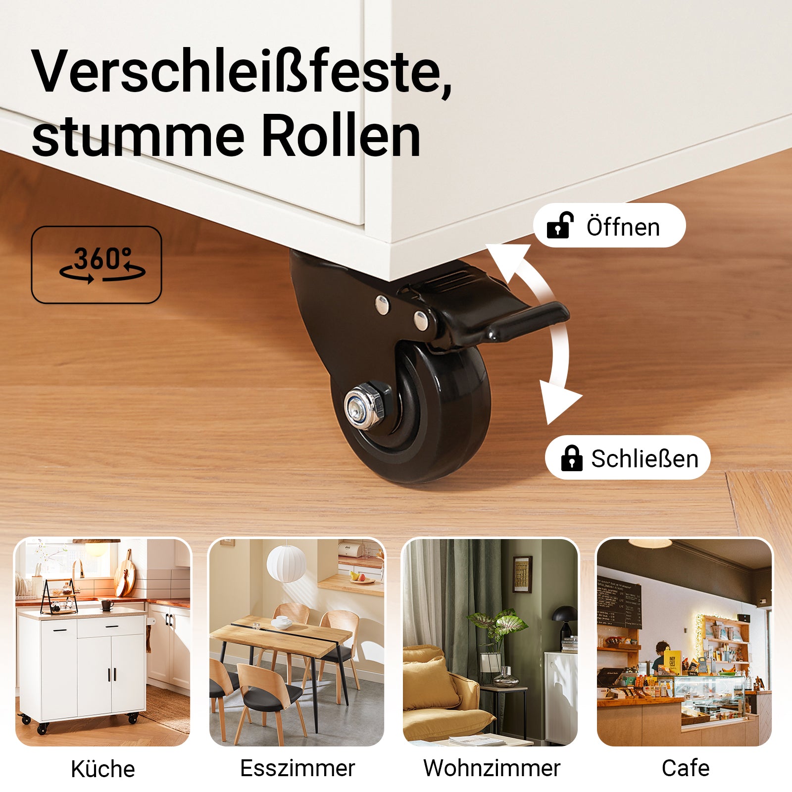 Prévente | SoBuy | Îlot de cuisine | avec étagère à épices | Buffet | Blanc | 105 x 92 x 46 cm | FKW126-WN