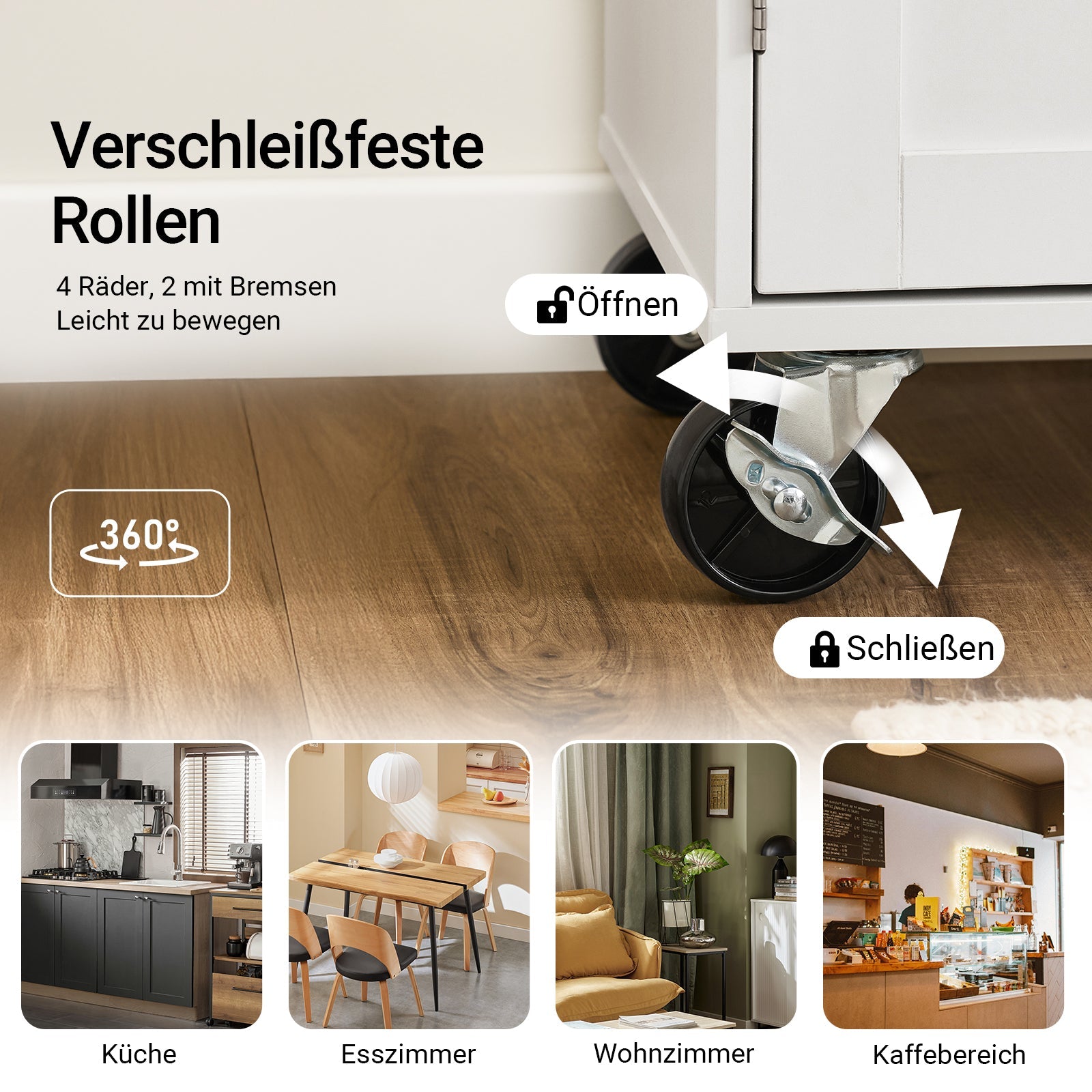 SoBuy rollbarer Servierwagen - Anwendungsbeispiel in der Küche