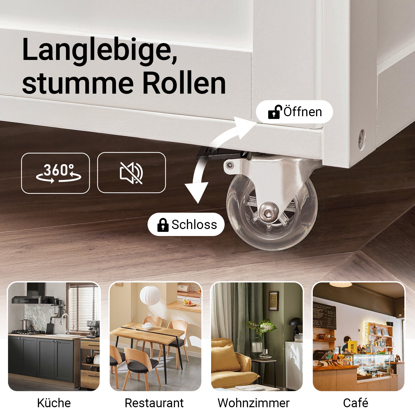 Chariot de service SoBuy avec étagères à bouteilles, chariot de cuisine blanc 67 x 86 x 38 cm FKW45-WN