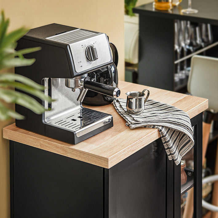 Prévente | SoBuy | Chariot de cuisine | Chariot de service | 3 étagères | Noir | 60 x 90 x 40 cm | FKW75-SCH