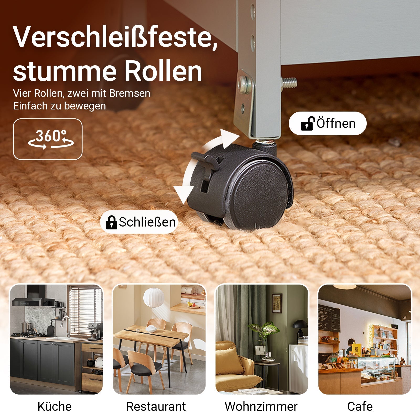 SoBuy Carrello da Cucina, Carrello di Servizio Per Cucina, Sala da Pranzo Grigio Chiaro 67x84,5x37cm FKW79-HG