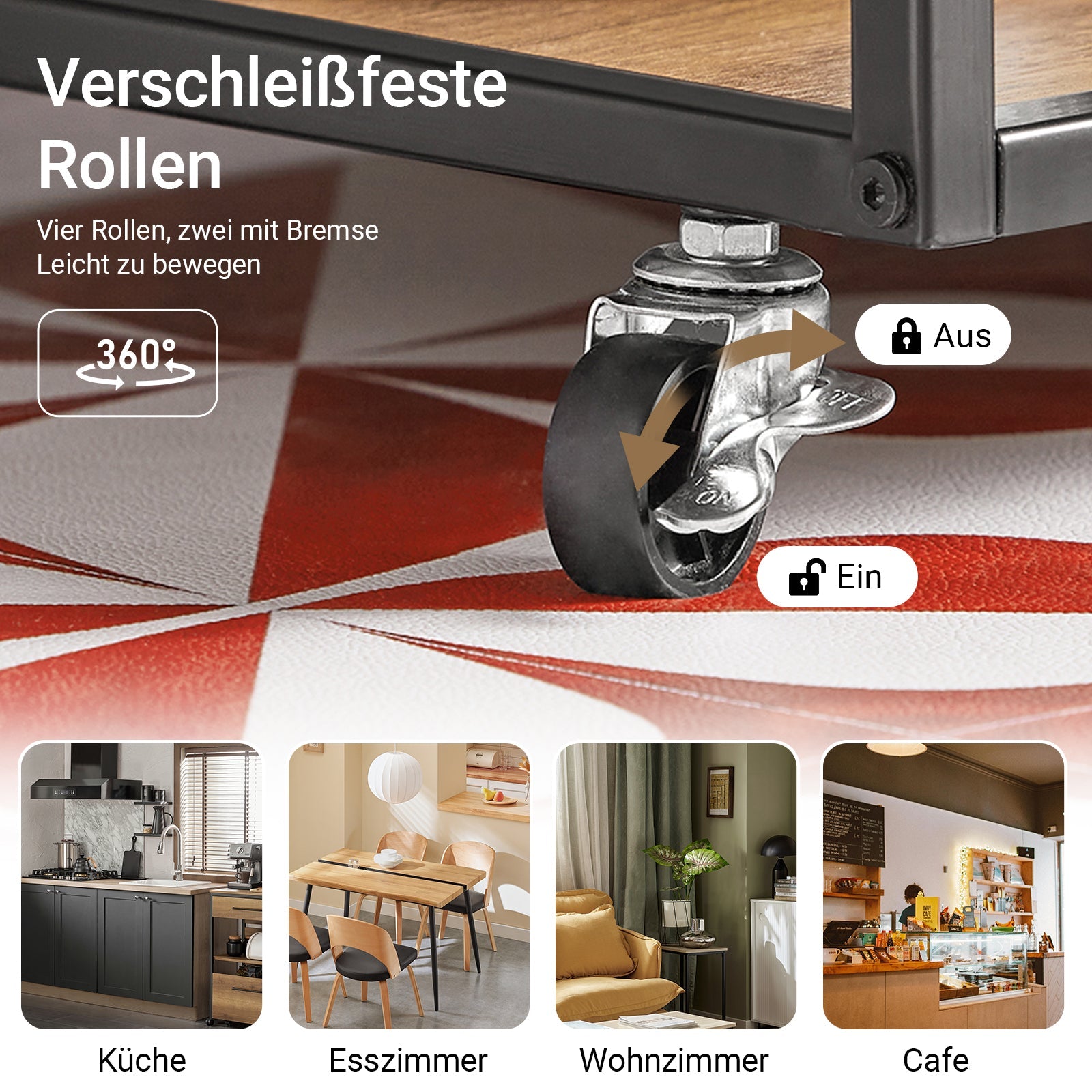 SoBuy | Carrello da portata | Carrello di servizio | Armadietto multiuso | FKW99-N