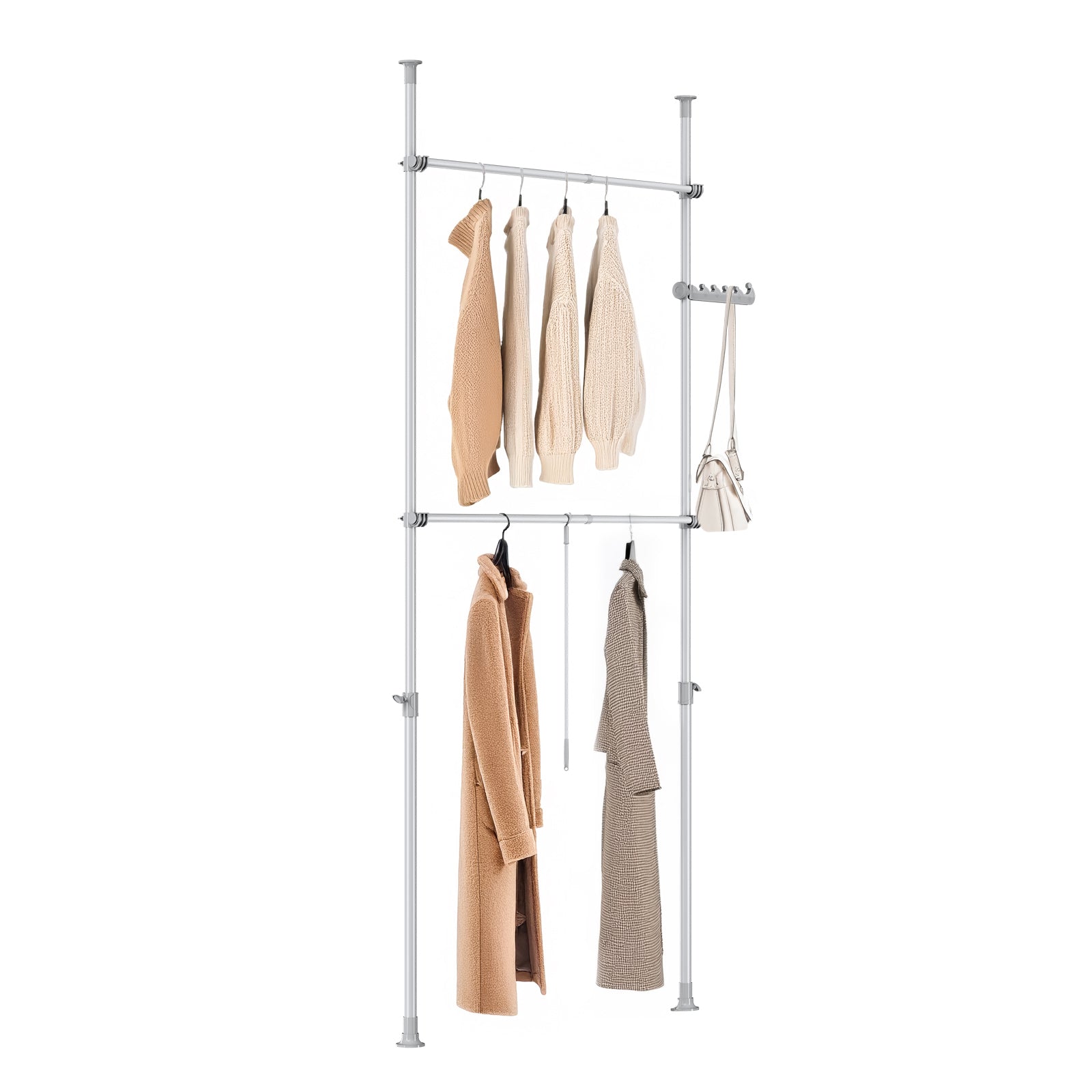 SoBuy | Asta Appendini Telescopica | Sistema Guardaroba | Sistema di Scaffalature | FRG109-II-HG