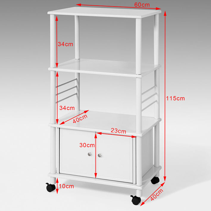 SoBuy | Mobile microonde | Armadietto da cucina | Mobiletto multiuso Bianco | FRG12-W