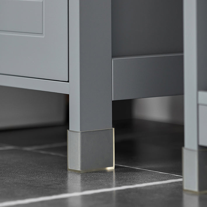 SoBuy Mobile bagno alto 145 cm grigio acciaio con 2 cesti - Mobiletto bagno 30x30 cm FRG126-SG