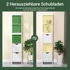 SoBuy | Bad Hochschrank | Badschrank Weiß | Badezimmermöbel Landhaus | FRG126-W