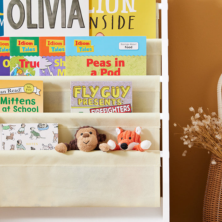 SoBuy | Kinderbücherregal | Hängefächerregal | Zeitungsständer | FRG225-W
