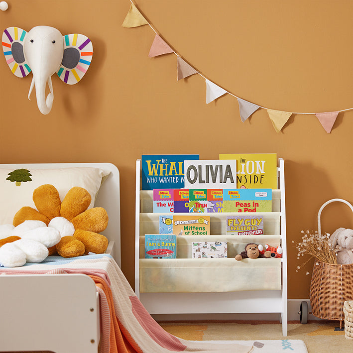 SoBuy | Libreria per bambini | Scaffale pensile | Porta riviste | FRG225-W