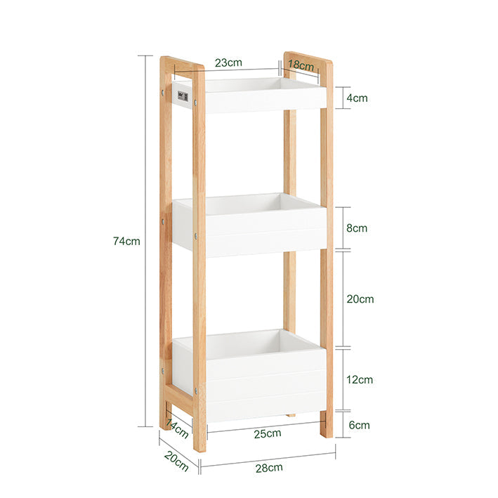 Prevendita | SoBuy | Scaffale da bagno | Scaffale piccolo | Scaffale portaoggetti bianco | FRG226-WN