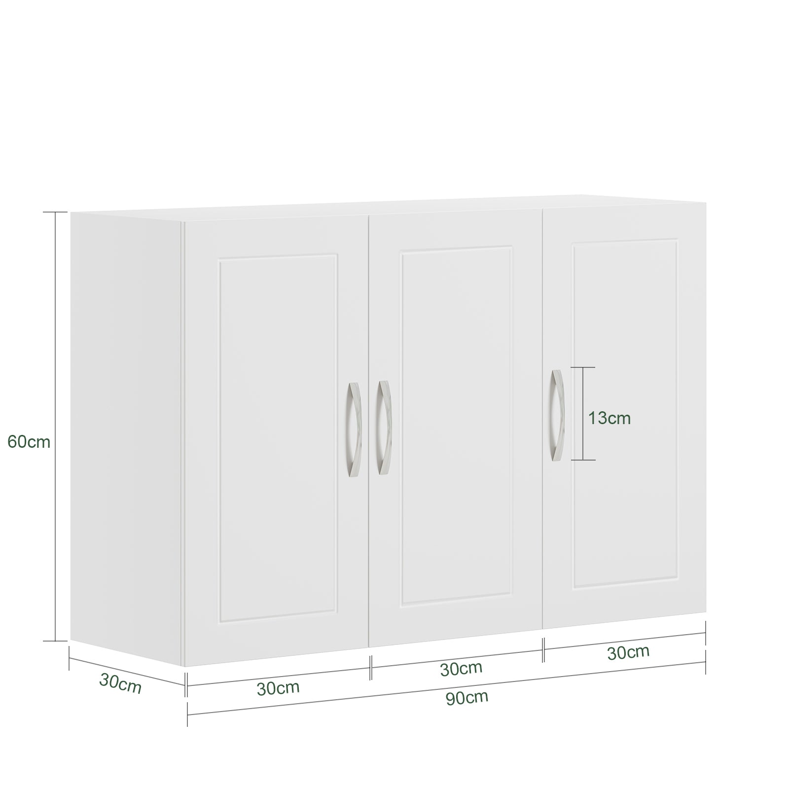 SoBuy | Hängeschrank mit 2 Türen | Badschrank | Wandschrank | Weiß | FRG231-L-W
