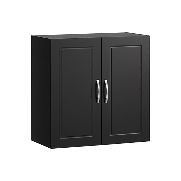 SoBuy | Pensile | Armadietto da parete | Armadietto da bagno nero | Armadietto dei medicinali | FRG231-SCH