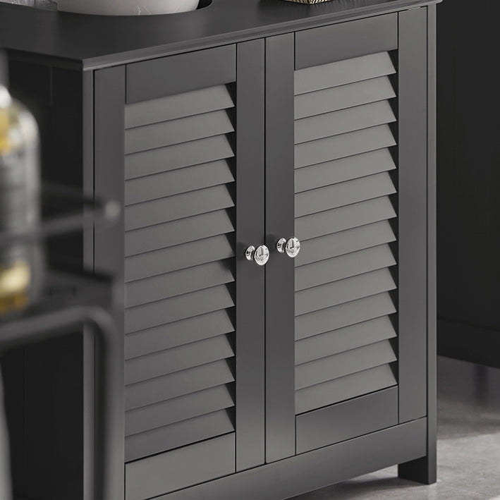 SoBuy | Mobile sottolavabo | Mobile bagno grigio scuro | FRG237-II-DG
