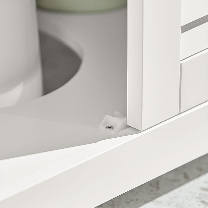 SoBuy | Meuble sous lavabo | Meuble bas de salle de bain blanc | FRG237-II-W