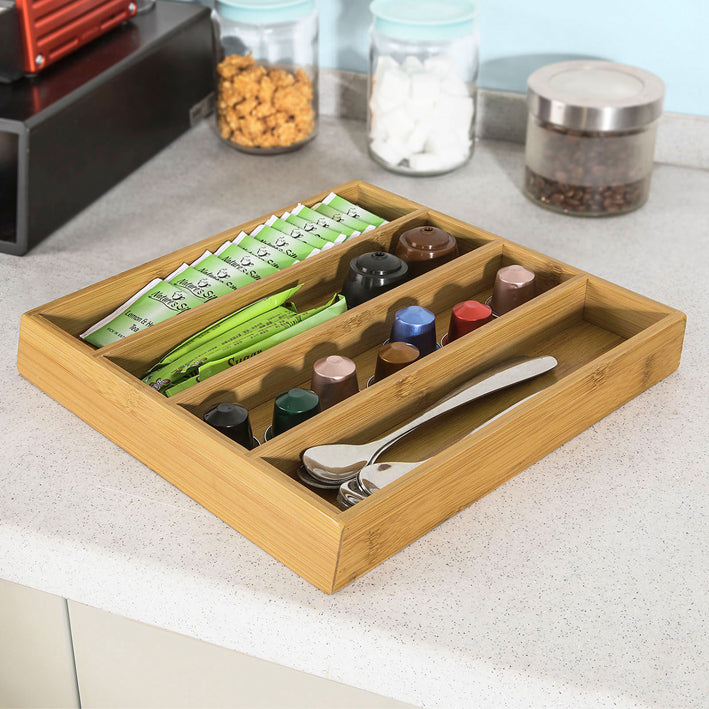 SoBuy | Boîte à capsules de café | Distributeur de capsules | Boîte de rangement à tiroir noir | FRG280-SCH