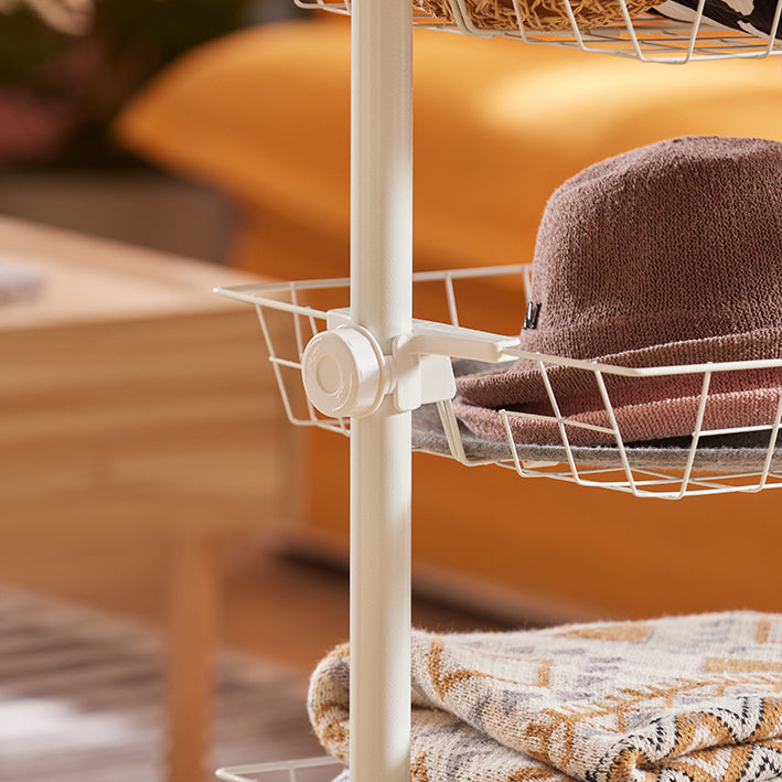 SoBuy | Tringle à vêtements télescopique | Blanc | FRG34-W