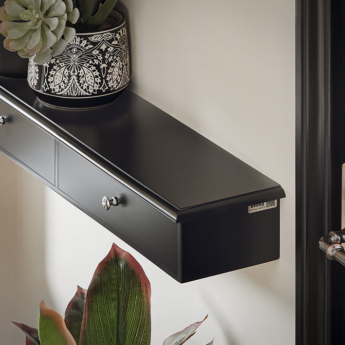 SoBuy | Étagère murale | Armoire murale | Tiroir suspendu | Étagère flottante | Noir | FRG43-SCH