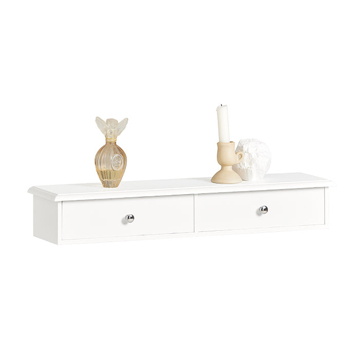 SoBuy | Mensola sospesa | Cassetto a muro | Scaffale a muro Bianco | FRG43-W