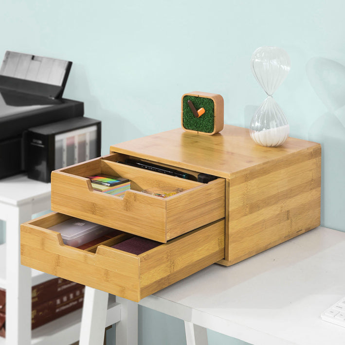 SoBuy | Boîte de rangement pour capsules de café | Tiroir de rangement en bambou | FRG82-N