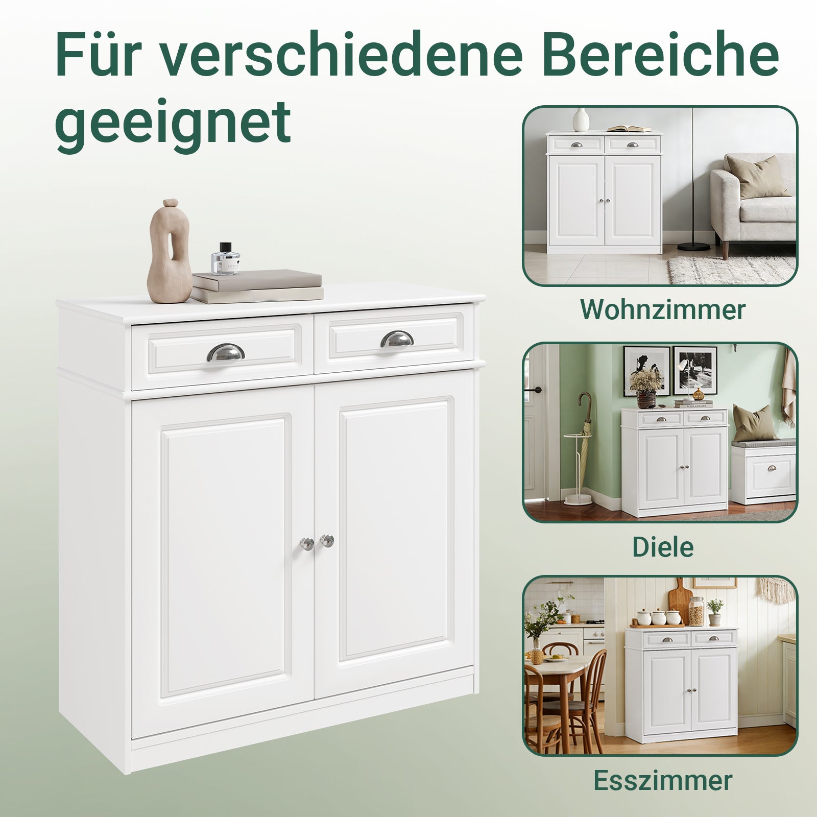 Vorverkauf | SoBuy | Schuhschrank | Sideboard | Schuhkipper für 12-15 Paare Schuhe | FSB104-W
