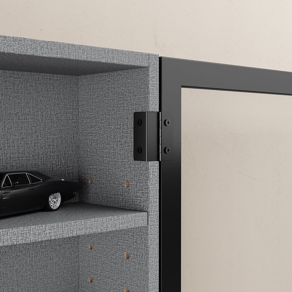 SoBuy | Wandschrank hängend schmal mit 2 Türen Dunkelgrau | FSB113-H-DG