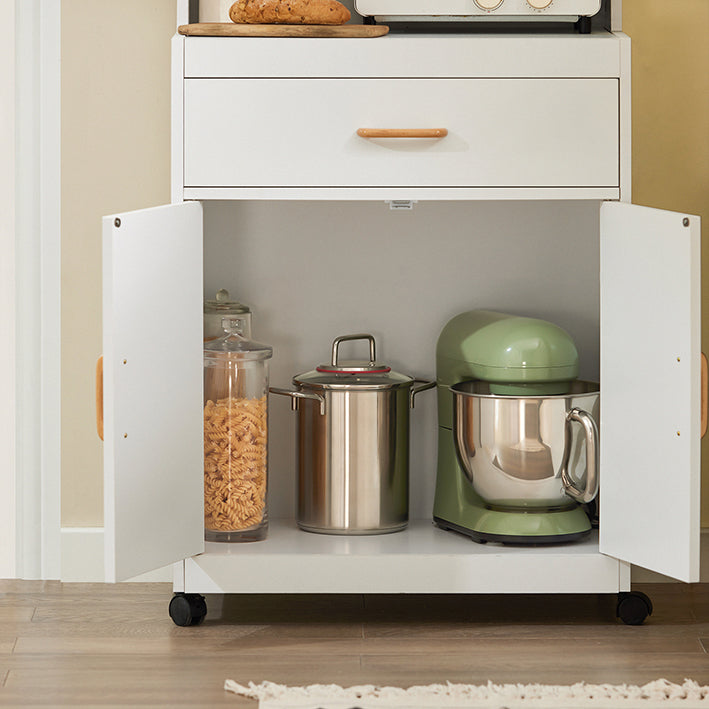 SoBuy | Mikrowellenschrank | Küchenschrank | Küchenkommode Weiß | FSB12-W