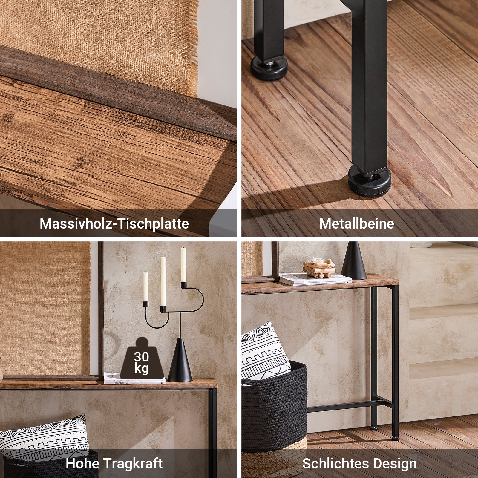 Prevendita | SoBuy | Tavolo Consolle | Tavolo da Ingresso | Tavolino Decorativo | Credenza | Tavolino Laterale 20cm | FSB19