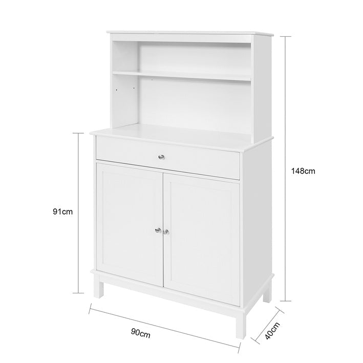 SoBuy | Mobile da Cucina | Mobile Contenitore | Credenza bianca | FSB26-W