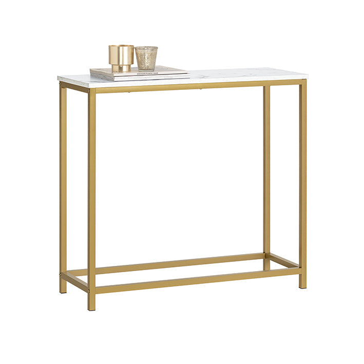 SoBuy | Consolle con struttura in metallo dorato | Tavolo da ingresso | Credenza | FSB29-G