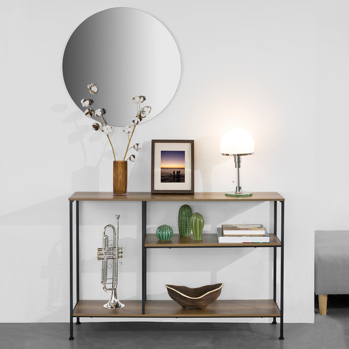 SoBuy | Consolle con 3 Ripiani | Tavolino da Ingresso | Credenza in Metallo | FSB35-PF