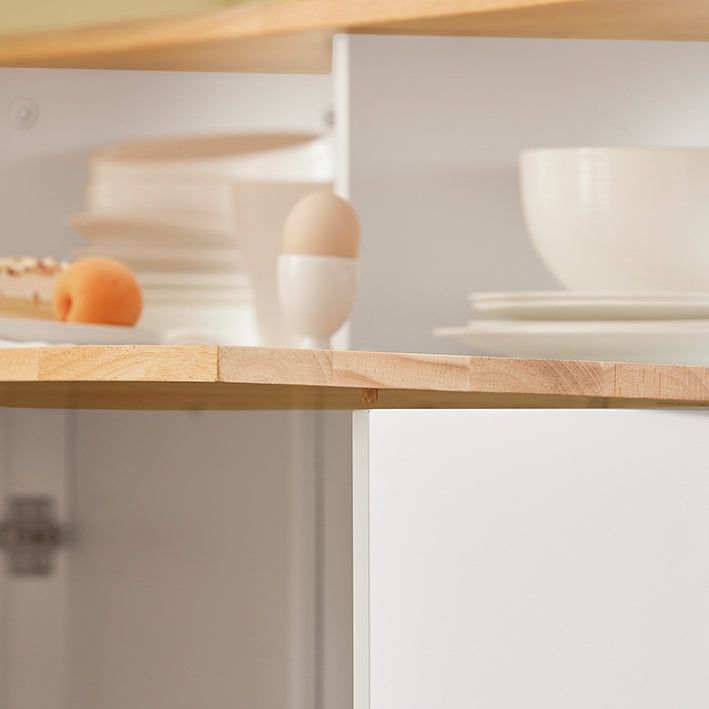 SoBuy | Buffet à portes coulissantes | Îlot de cuisine | Commode | Blanc | FSB36-WN