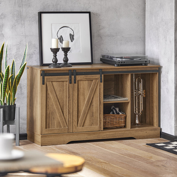 SoBuy | Bahut avec porte coulissante | Commode | Meuble TV | Meuble de couloir | FSB60-BR