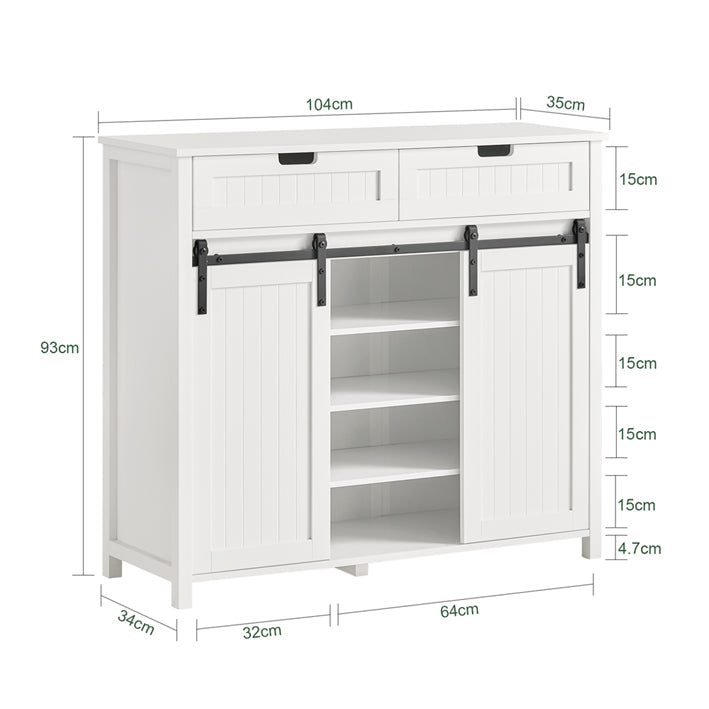 SoBuy | Credenza da Cucina | Sideboard | Mobile da Ingresso | Cassettiera | FSB74-W