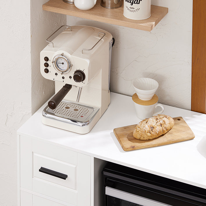 SoBuy | Carrello da Cucina | Credenza su Ruote | Armadietto per Microonde | Bianco | FSB78-W